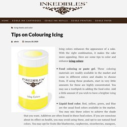 Tips on Colouring Icing