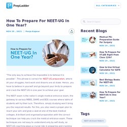 Tips To Crack NEET-UG
