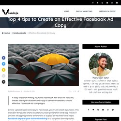 Top 4 tips to Create an Effective Facebook Ad Copy