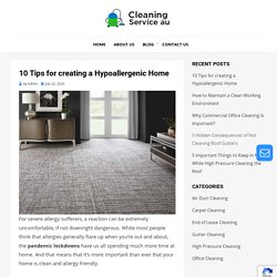 10 Tips for creating a Hypoallergenic Home
