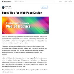 Top 5 Tips for Web Page Design