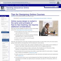 Tips for Designing Online Courses