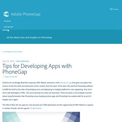 Tips for Developing Apps with PhoneGap