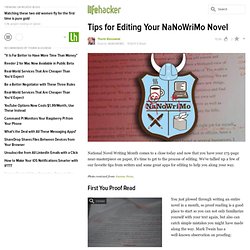 Tips for Editing Your NaNoWriMo Novel