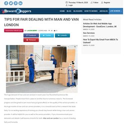 TIPS FOR FAIR DEALING WITH MAN AND VAN LONDON