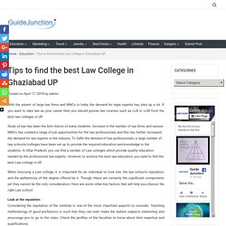 Tips to find the best Law College in Ghaziabad UP