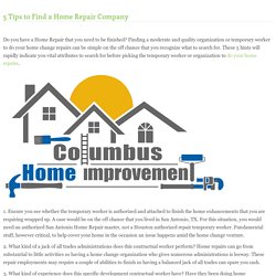 5 Tips to Find a Home Repair Company