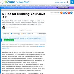 5 Tips for Building Your Java API