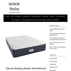 Tips for Buying a Brand-New Mattress