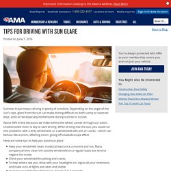 Tips for Driving With Sun Glare - AMA