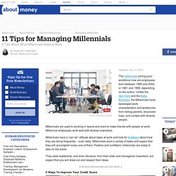 11 Tips for Managing Millennials - First Four Tips