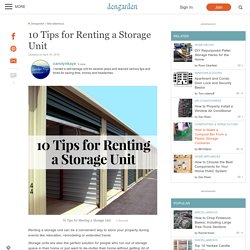 10 Tips for Renting a Storage Unit