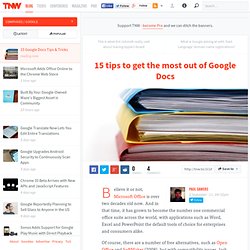 15 tips to get the most out of Google Docs - TNW Google