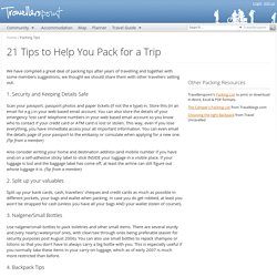 21 Tips to Help You Pack for a Trip