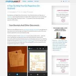 6 Tips To Help You Go Paperless On Android