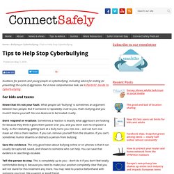 Tips to Help Stop Cyberbullying