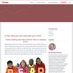 5 Tips: How you can read with your child - vnaya.com