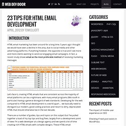 HTML Email Development Tips & Guide