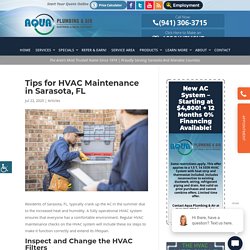 Tips for HVAC Maintenance in Sarasota, FL