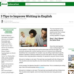3 Tips to Improve Writing in English