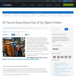 10 Tips to Keep Email Out of the Spam Folder
