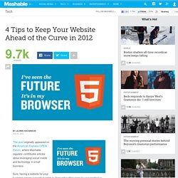 4 Tips to Keep Your Website Ahead of the Curve