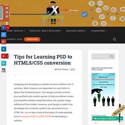 Tips for Learning PSD to HTML5/CSS conversion