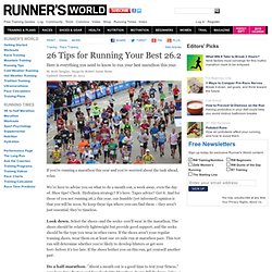 26 Tips for Your Best Marathon