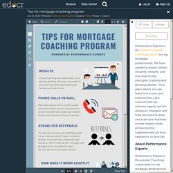 Tips for mortgage coaching program