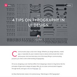 4 tips on typography in UI design