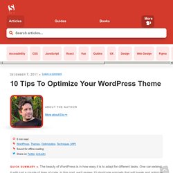 10 Tips To Optimize Your WordPress Theme