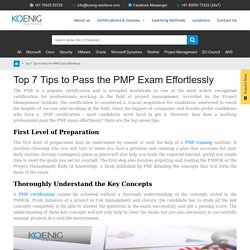 Top 7 Tips to Pass the PMP Exam Effortlessly