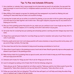 Tips To Plan And Schedule Efficiently