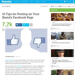 10 Tips for Posting on Your Brand's Facebook Page
