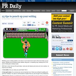 25 tips to punch up your writing