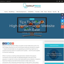 Tips To Setup A High-Performance Website with Ease