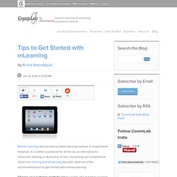 Tips to Get Started with mLearning