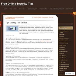 Free Online Security Tips