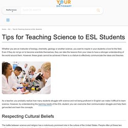 Tips for Teaching Science to ESL Students