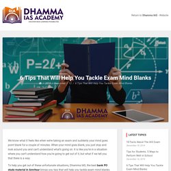 6 Tips That Will Help You Tackle Exam Mind Blanks