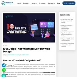 10 SEO Tips That Will Improve Your Web Design
