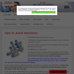 Tips To Avoid Sanctions