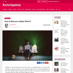 Tips to Become a Better Writer
