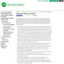 Improve Spoken English:Learn How to improve Spoken English
