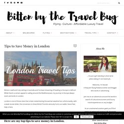 Tips to Save Money in London