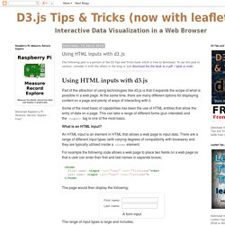 D3.js Tips and Tricks: Using HTML inputs with d3.js