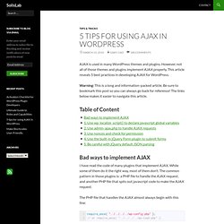 5 tips for using AJAX in WordPress