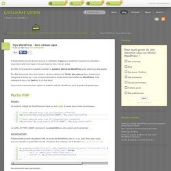 Tips WordPress : bien utiliser ajax