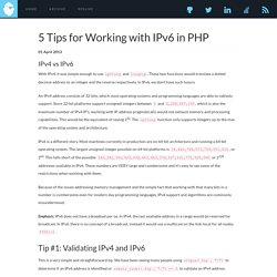 5 Tips for Working with IPv6 in PHP · Mike Mackintosh