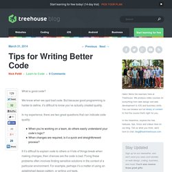 Tips for Writing Better Code